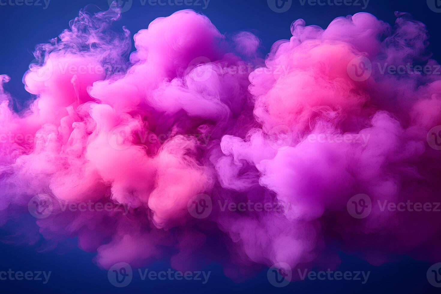 Vivid Pink and Purple Cloudy Smoke on Deep Blue Background for Creative Design photo