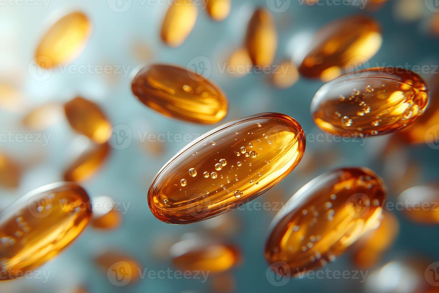 Floating Capsules in Soft Focus for Healthcare and Wellness Design photo