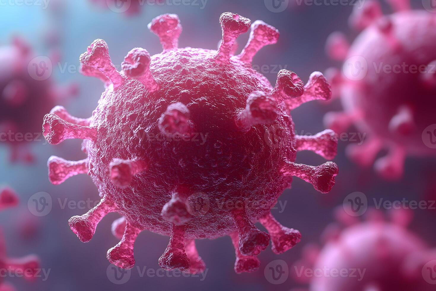 Microscopic View of Virus Structure for Medical and Scientific Research Design photo