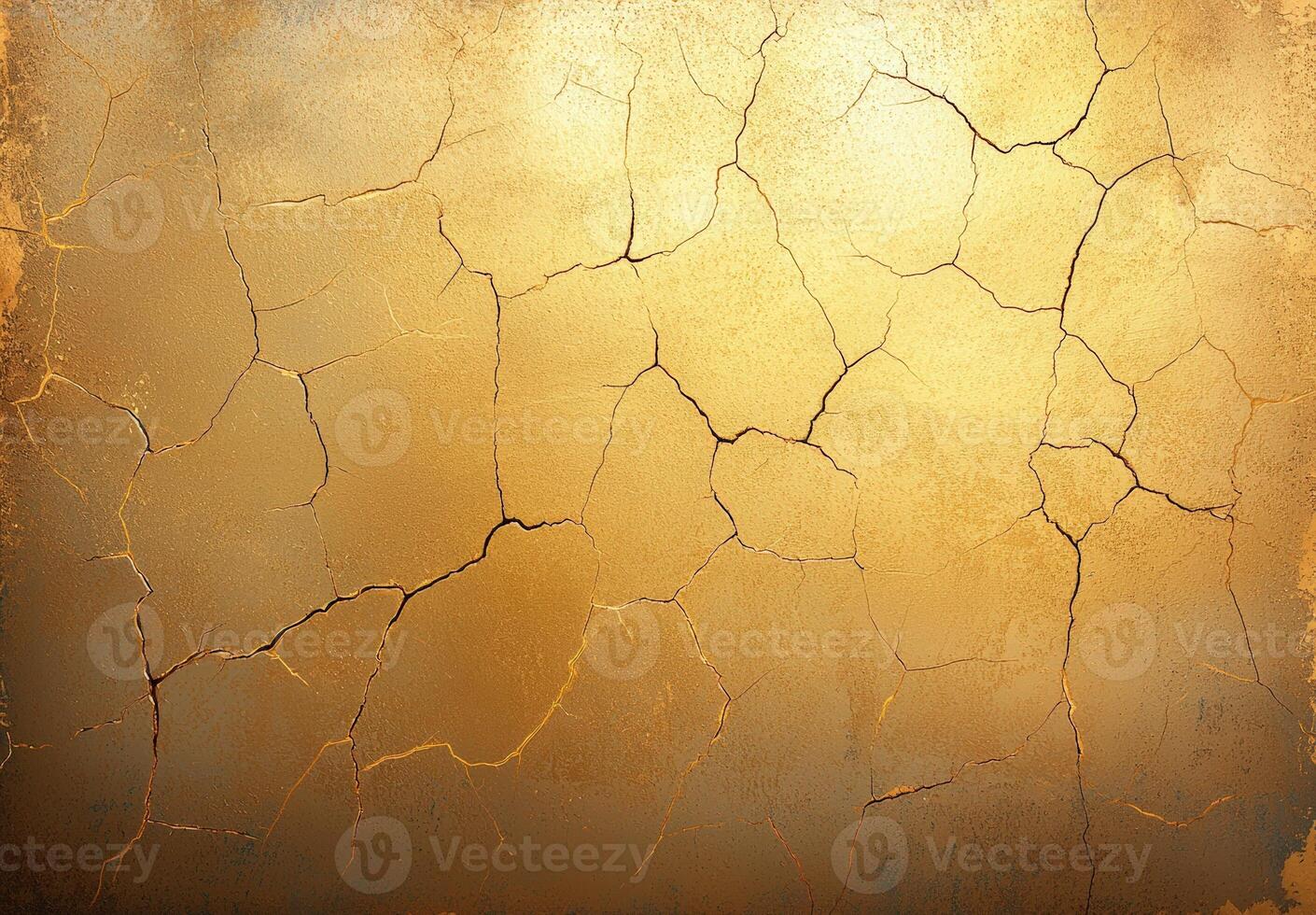 Cracked gold surface texture background photo