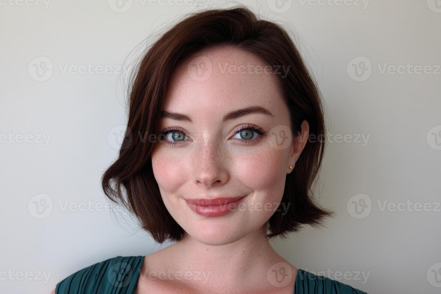 Portrait of a beautiful woman with auburn hair photo
