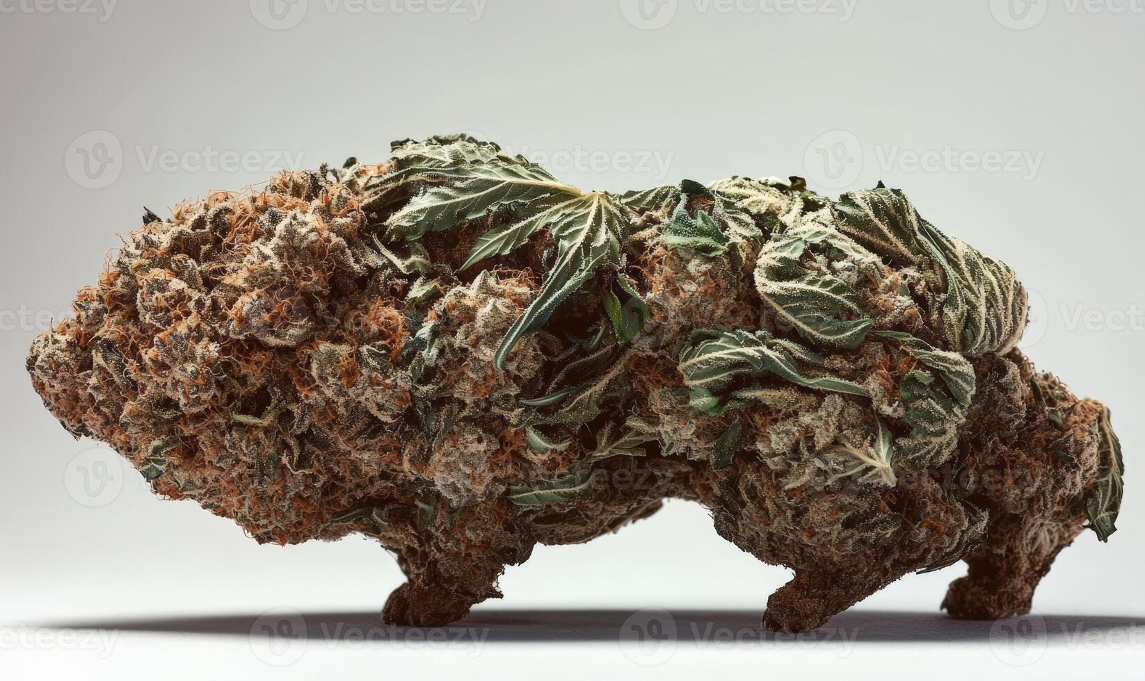 Cannabis bud shaped like a wild boar photo