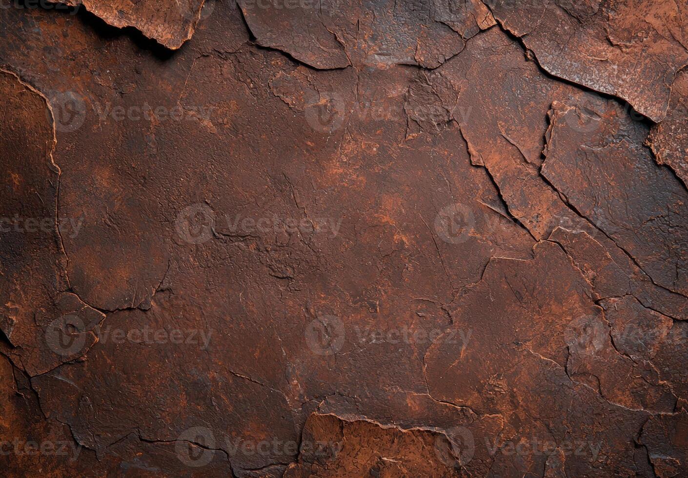 Abstract dark brown stone texture background with cracks photo