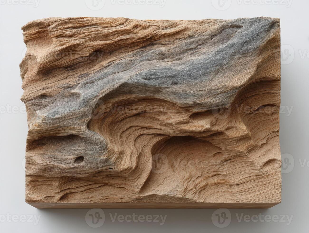 Abstract sandstone formation with intricate layers and textures photo