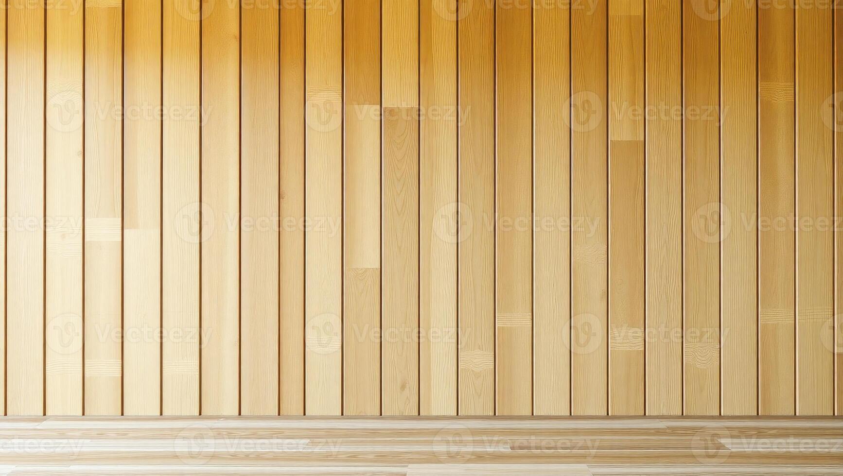 Clean Wooden Wall and Floor Background for Interior Design photo