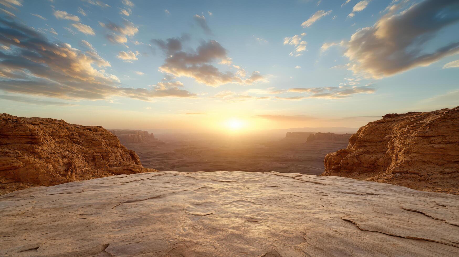 Sunrise over the desert at canyonlands national park, utah, usa photo