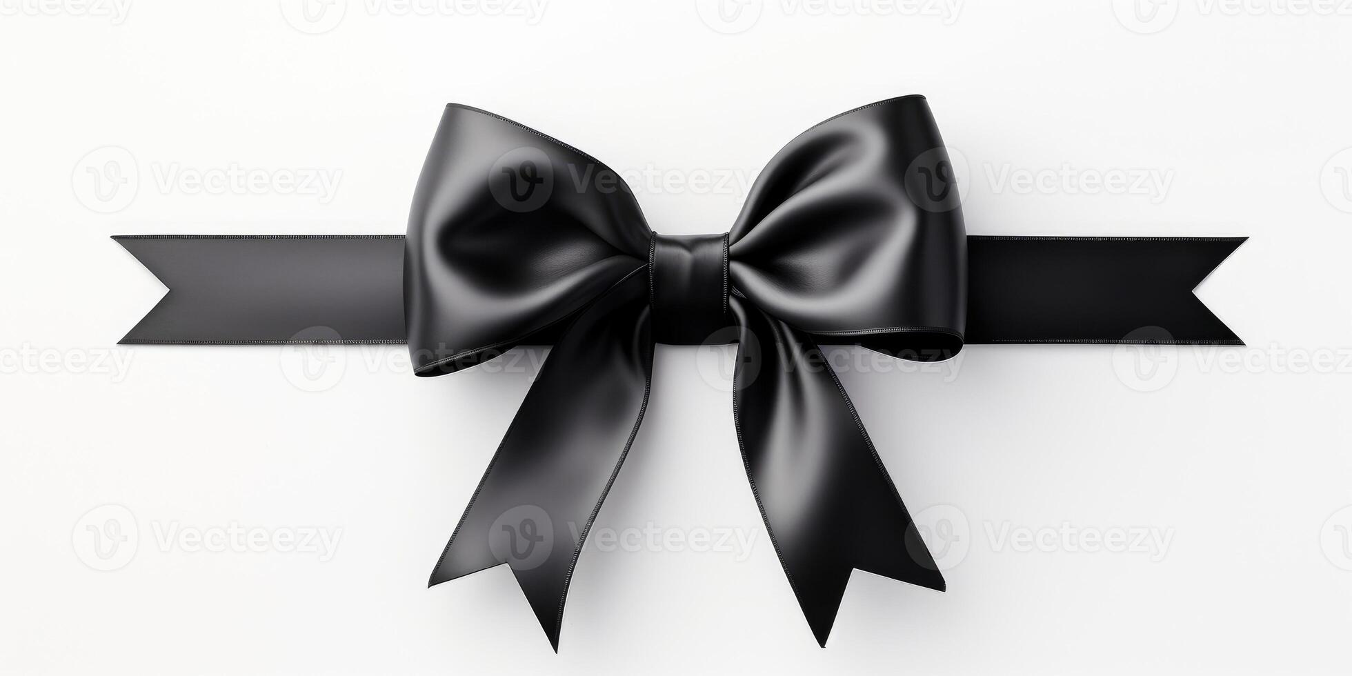 black bow with horizontal black ribbon, black friday. photo