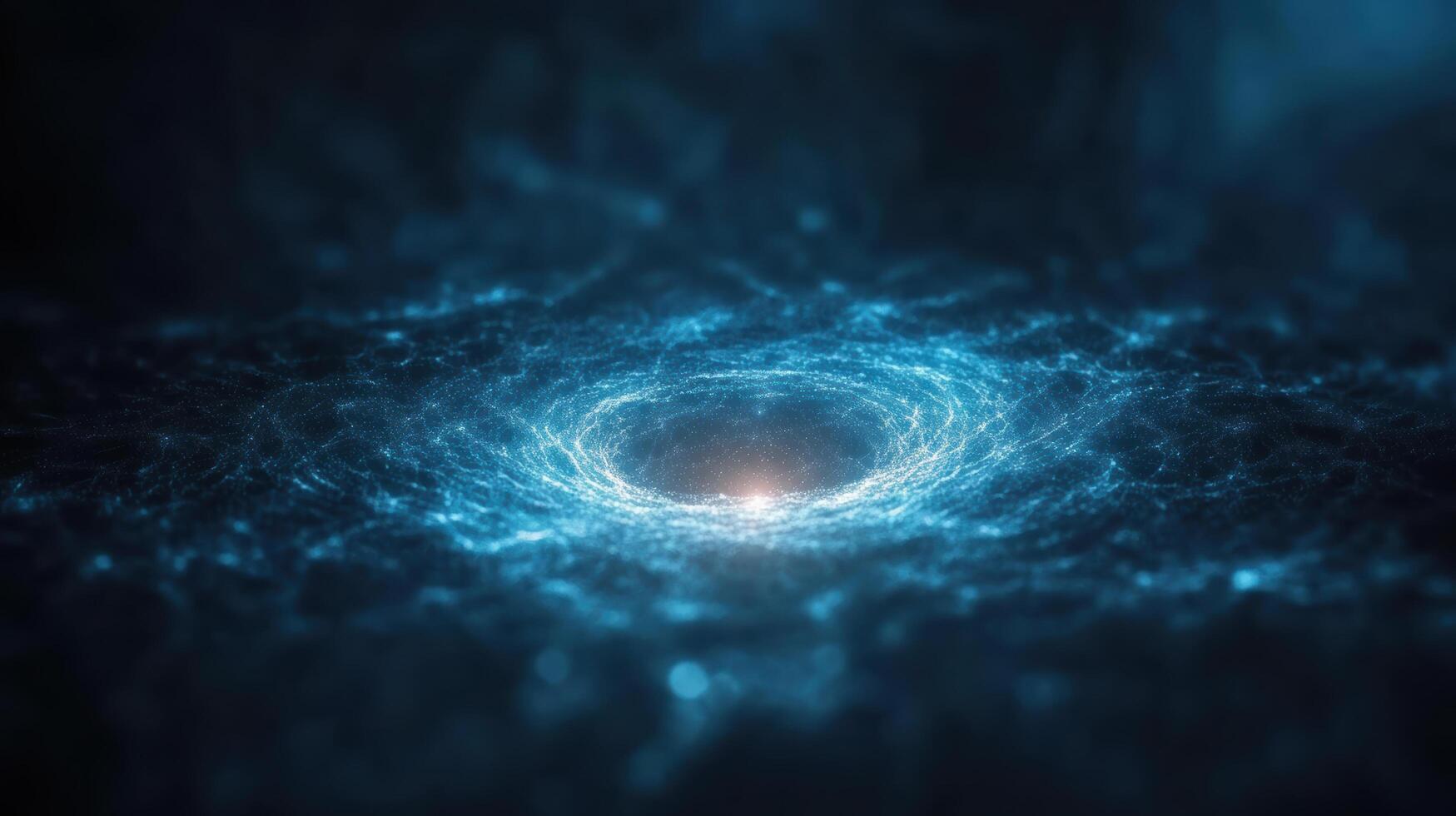 Mesmerizing cosmic swirl of light and energy, depicting galaxy or nebula in deep space photo