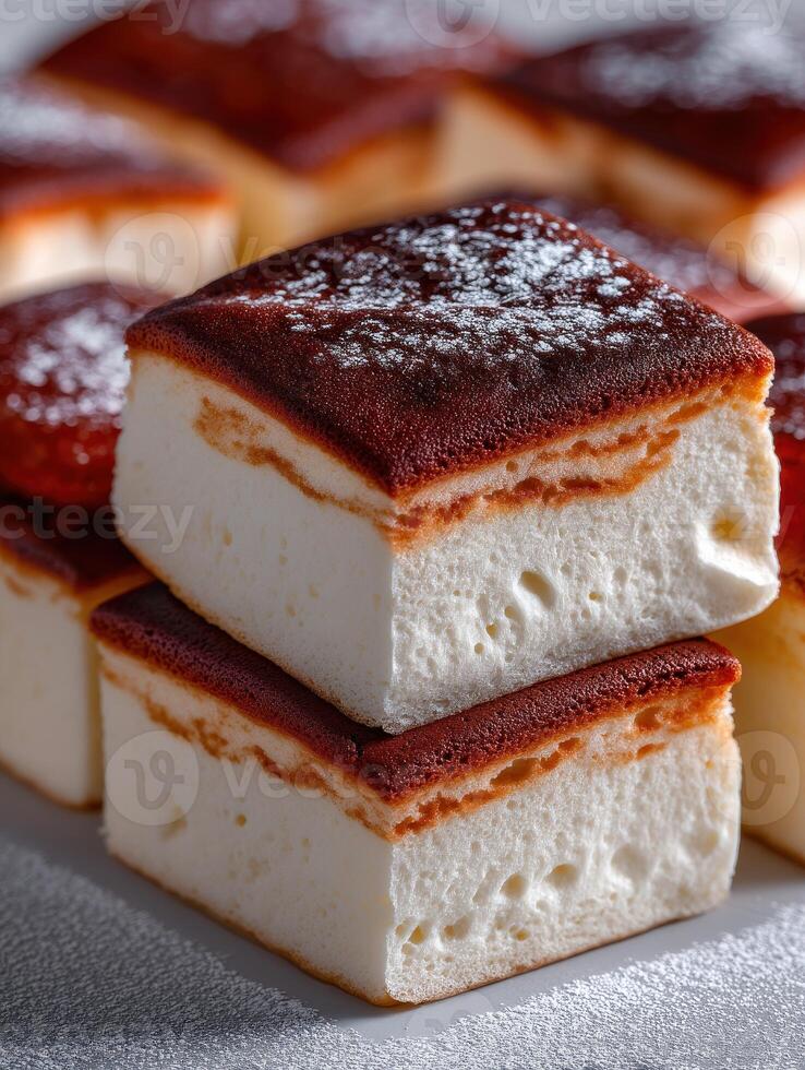 Delicious Japanese bread cake with fluffy texture and soft layers photo