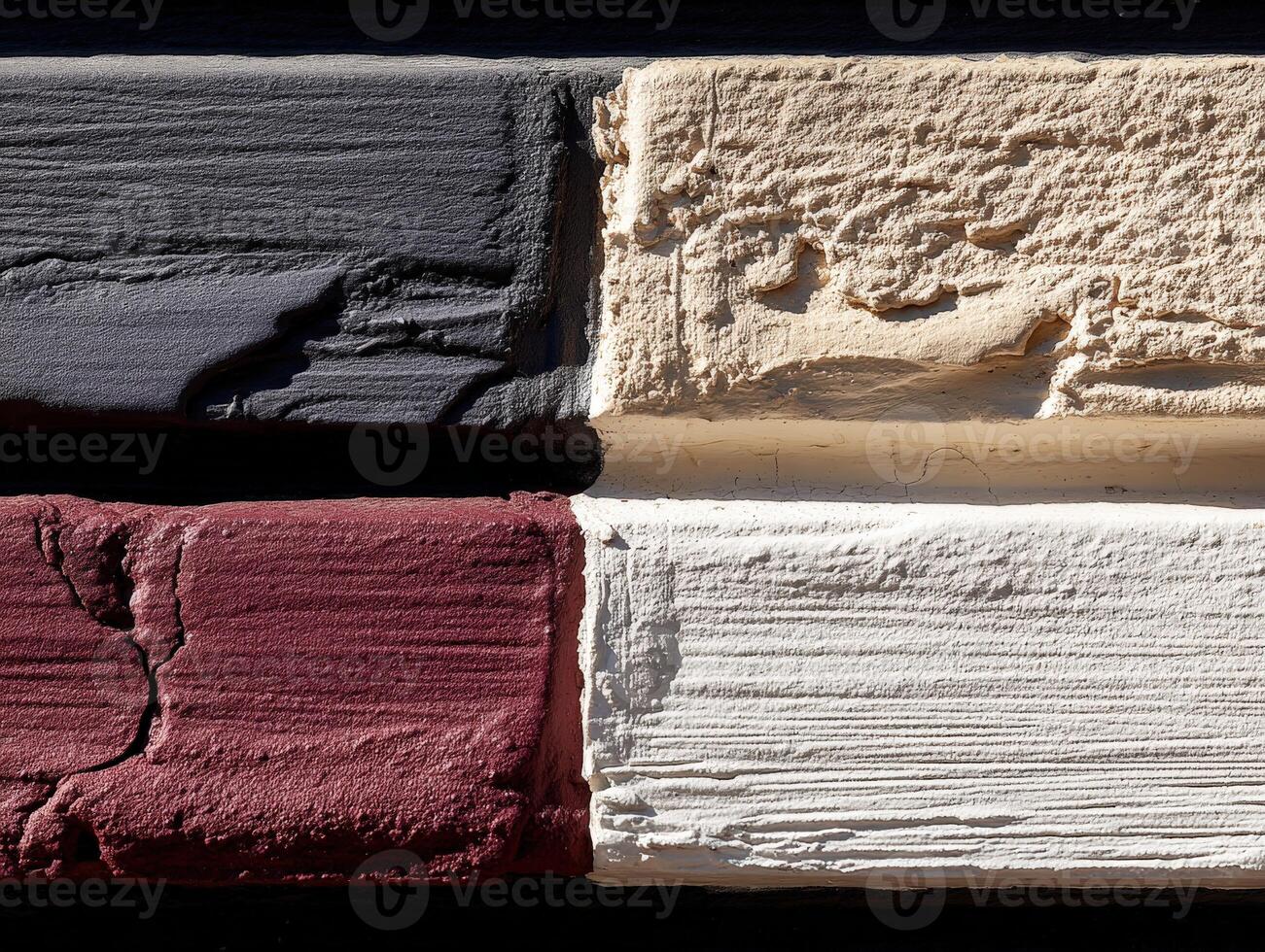 Colorful textured wall with bold paint patterns photo