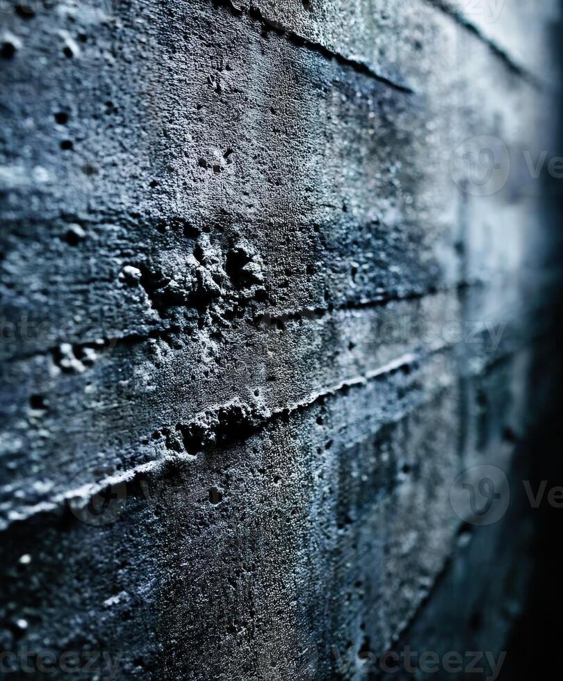 Close-up view of textured concrete wall with aged features photo