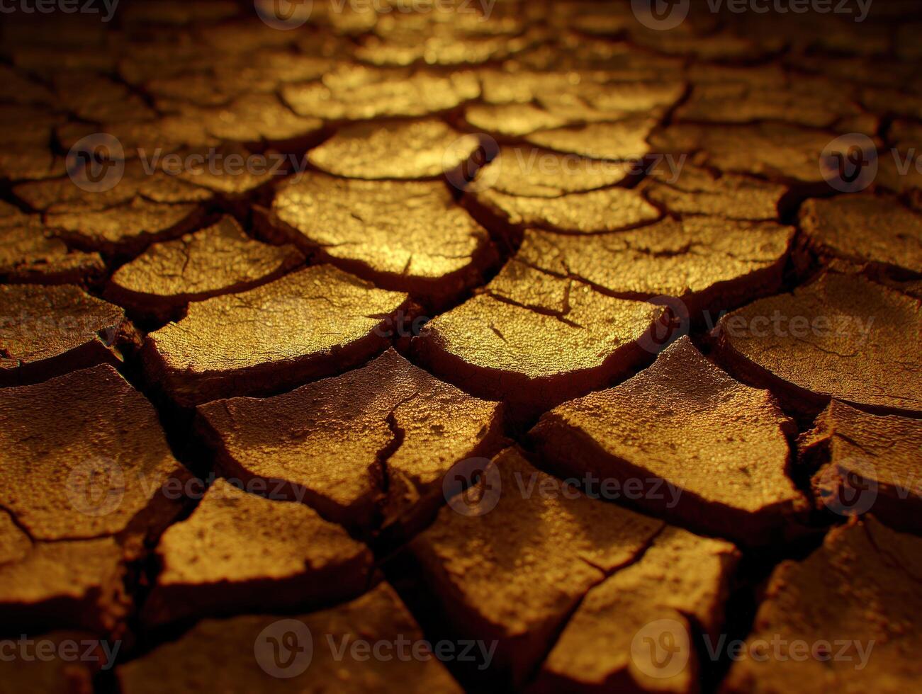 Dry cracked earth highlights the impact of drought conditions photo
