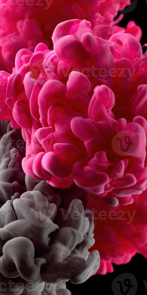Colorful abstract shapes swirl in vibrant design photo