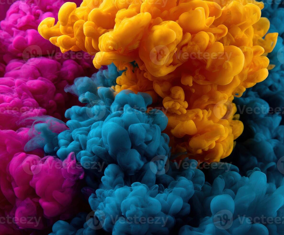 Swirling clouds of vibrant colors in a creative display photo