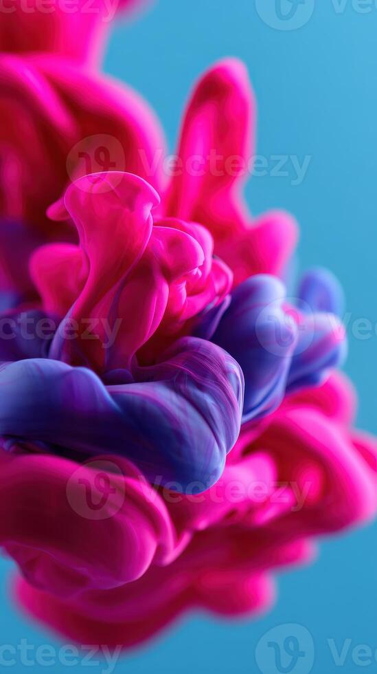 Colorful ink swirls blend in vibrant display photo