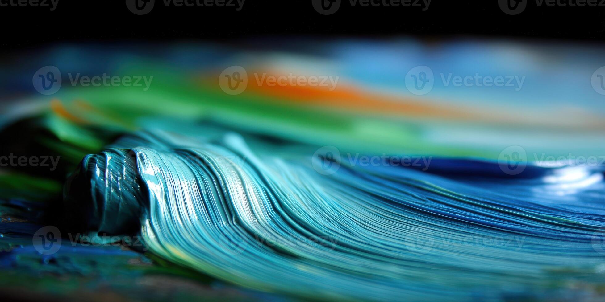 Vibrant paint strokes in a close-up view of texture photo
