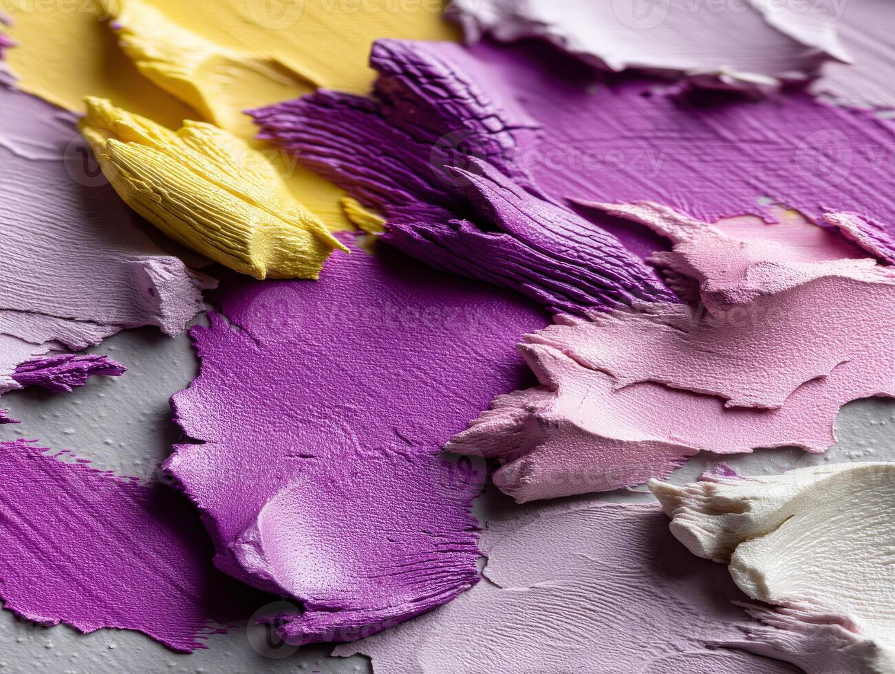 Colorful acrylic paint textures on a canvas photo