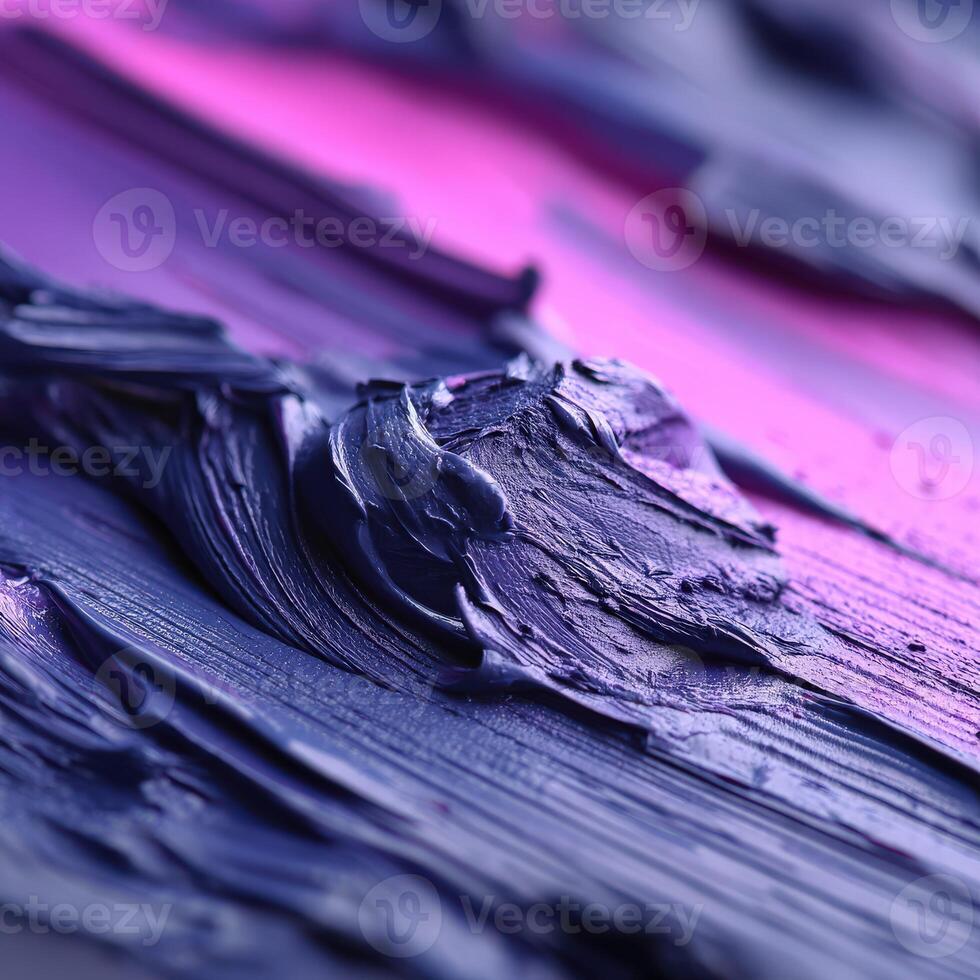 Colorful paint texture in close-up view at art studio photo