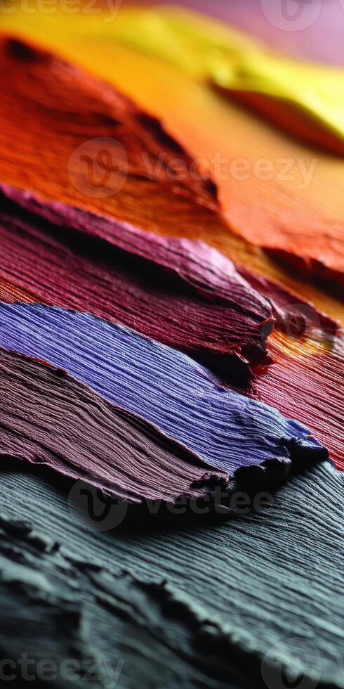 Colorful texture of oil paint on canvas surface photo