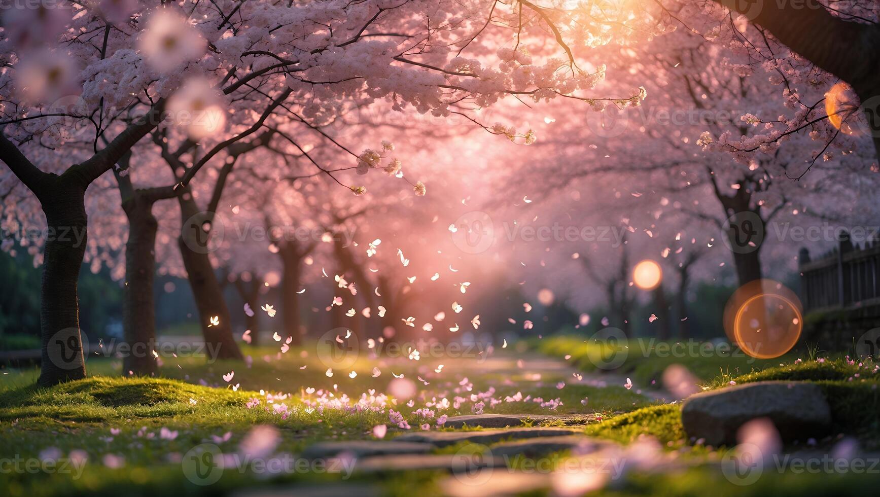 Cherry Blossom Tree in Spring photo