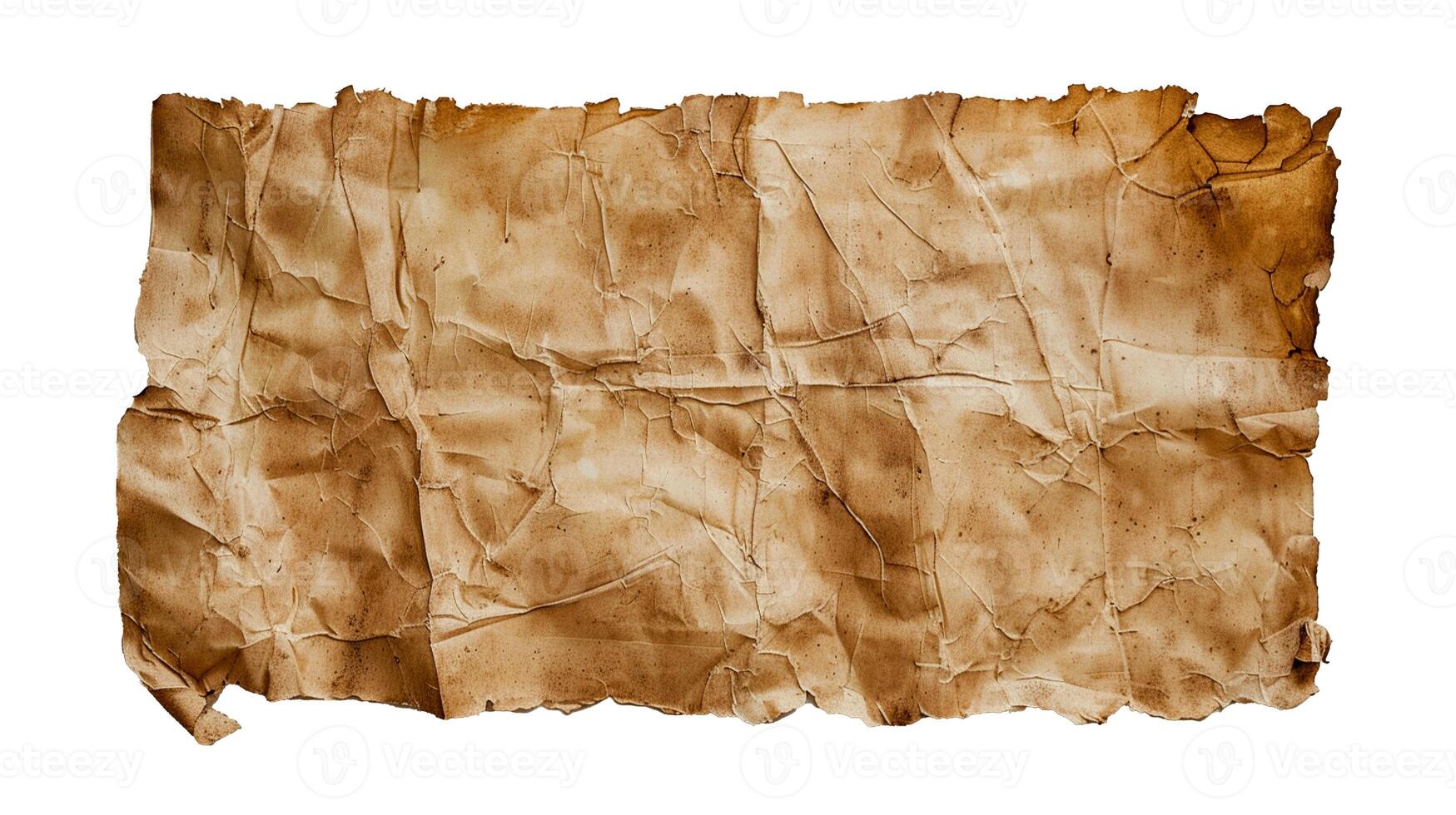 Old Crumpled Brown Paper Texture Background photo