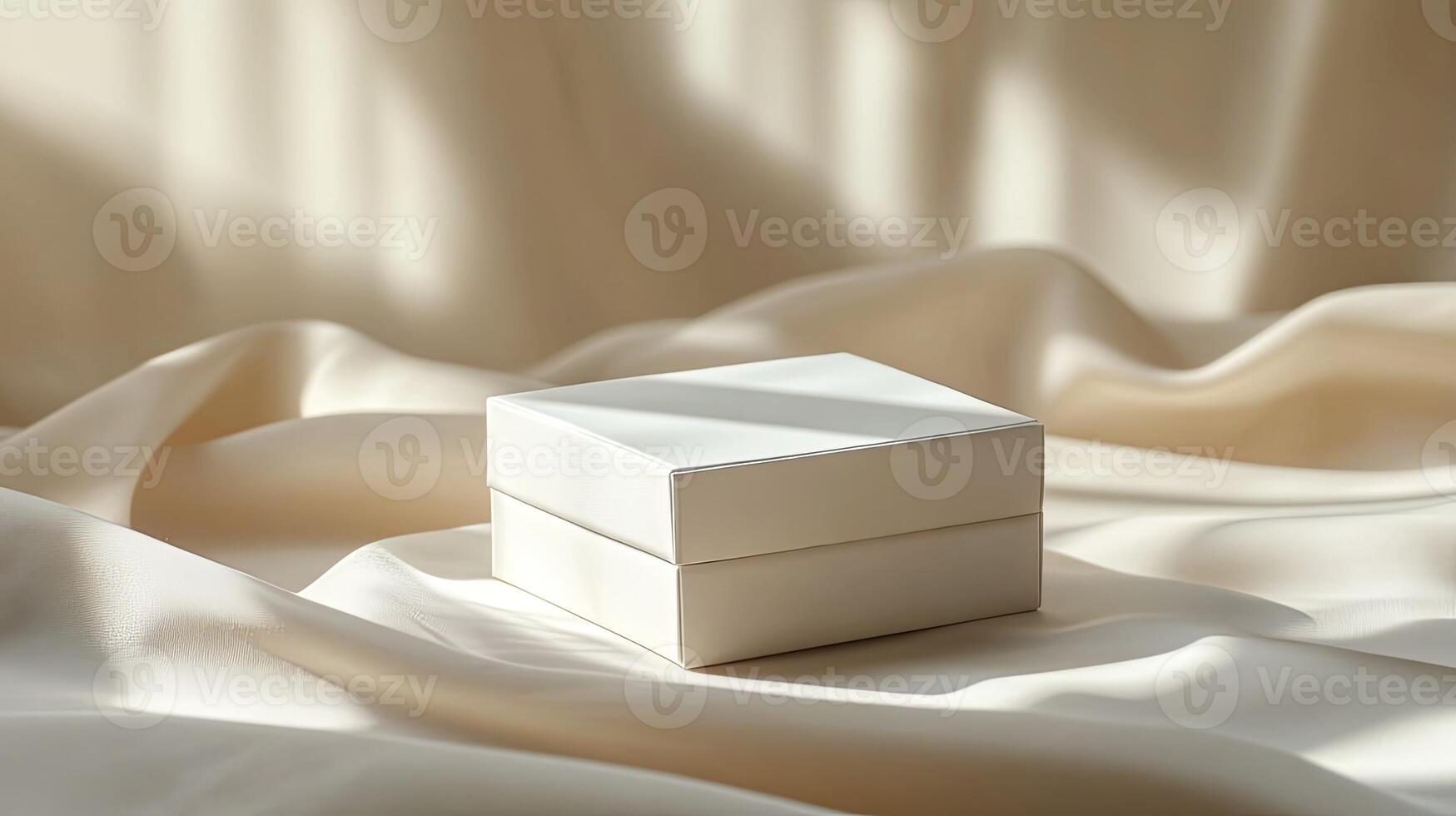 Minimalistic White Box on Cloth photo