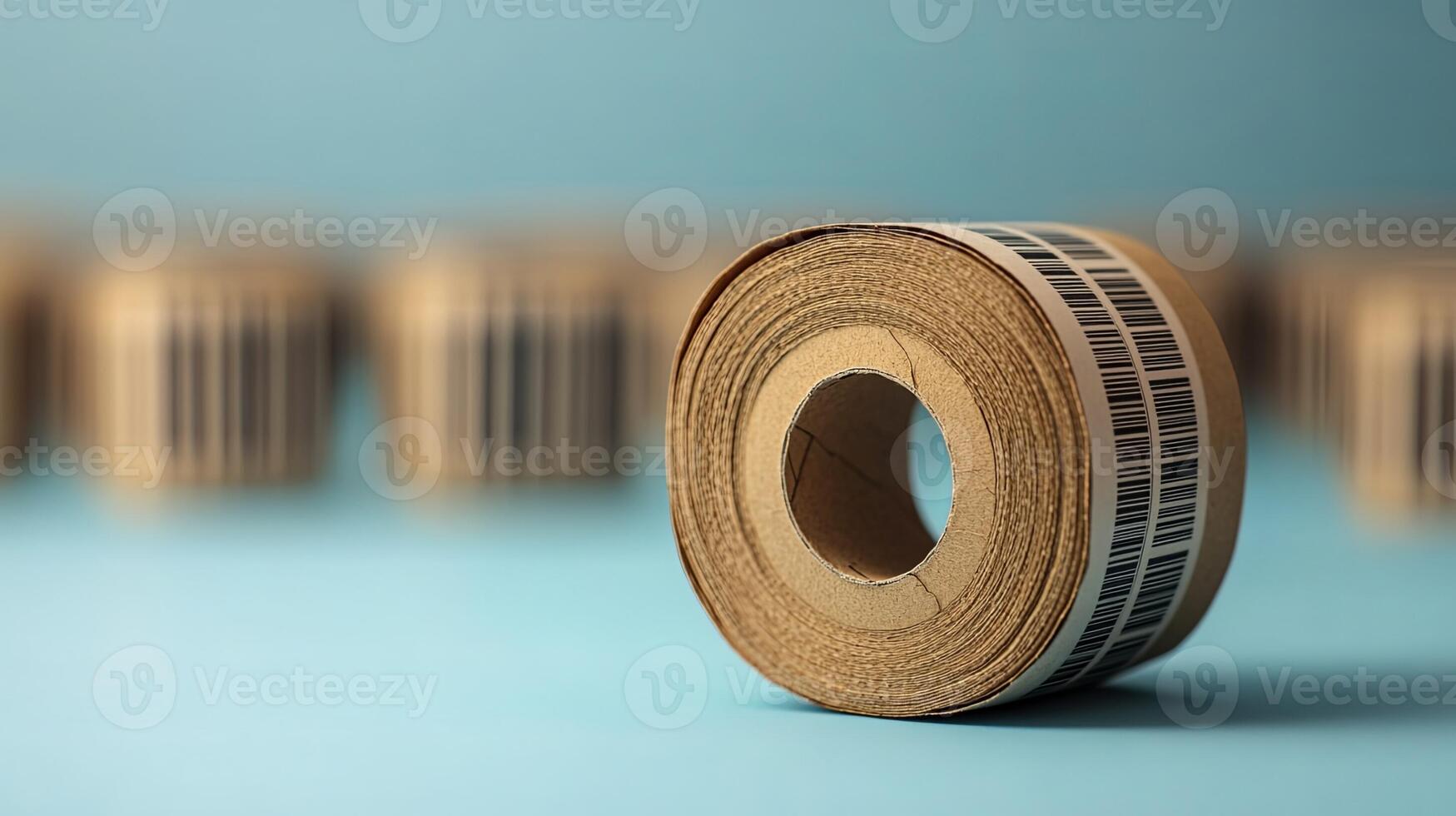Barcode Roll of Tape for Packaging and Labeling photo
