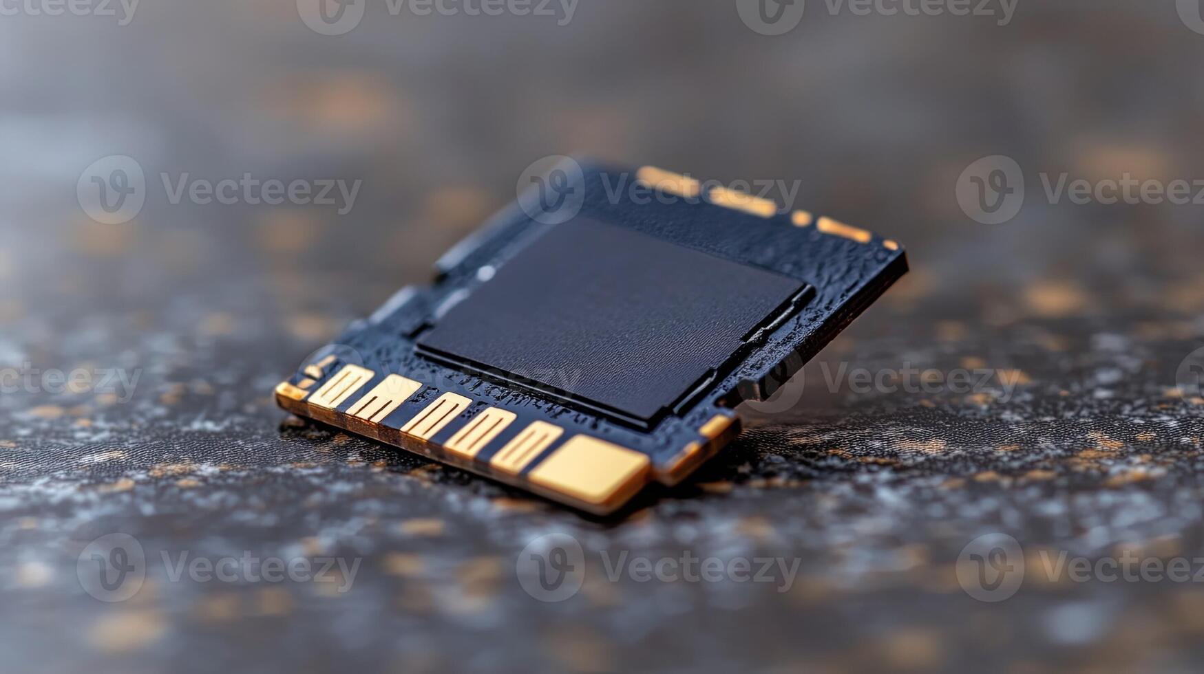 Micro sd card on a table photo