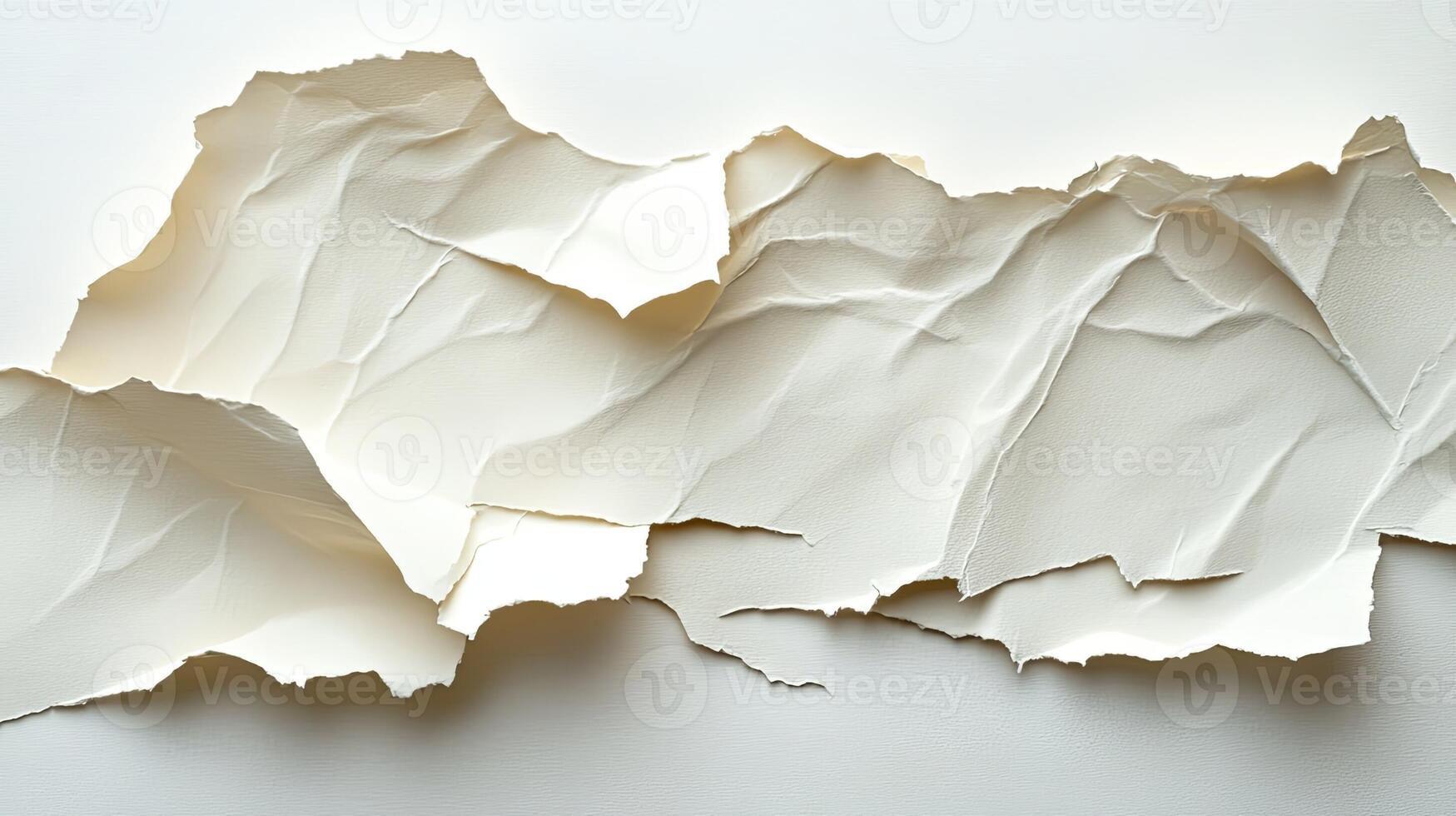Authentic Torn White Paper Texture for Creative Projects photo
