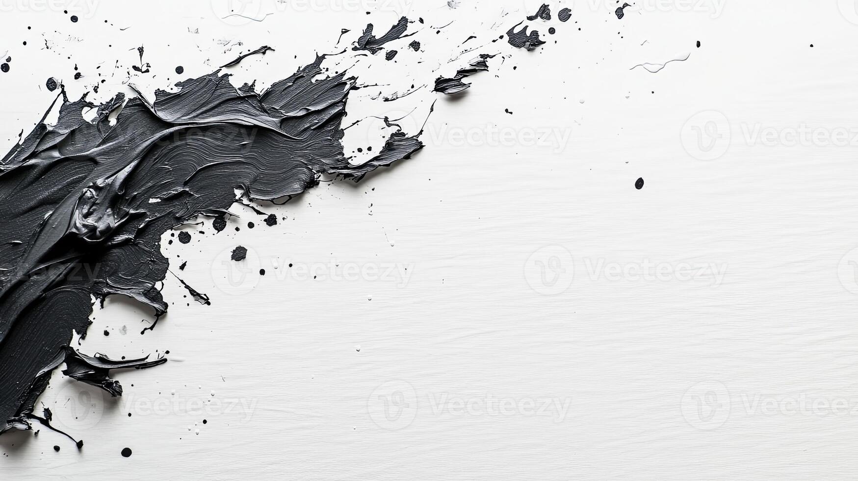 Minimalistic Black Paint on White Surface photo