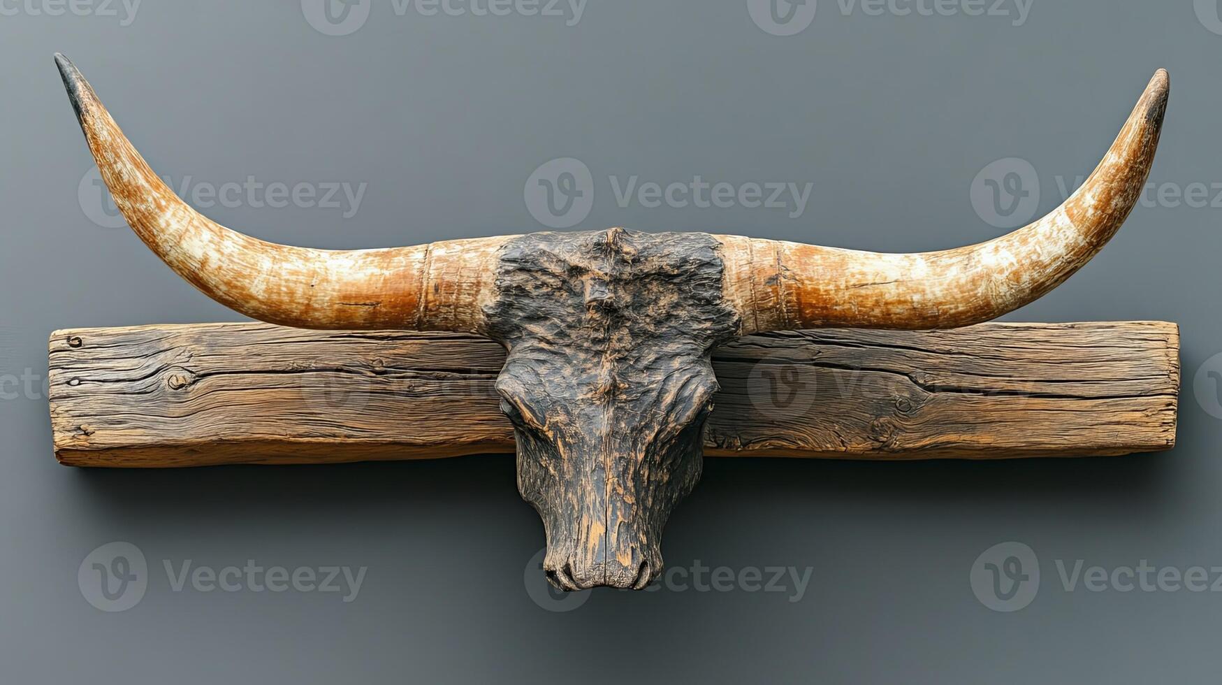 Vintage Longhorn Skull Wall Decor for Western Home Interiors photo