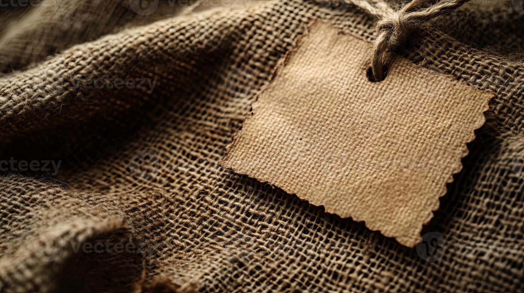 A piece of brown paper on a piece of fabric photo