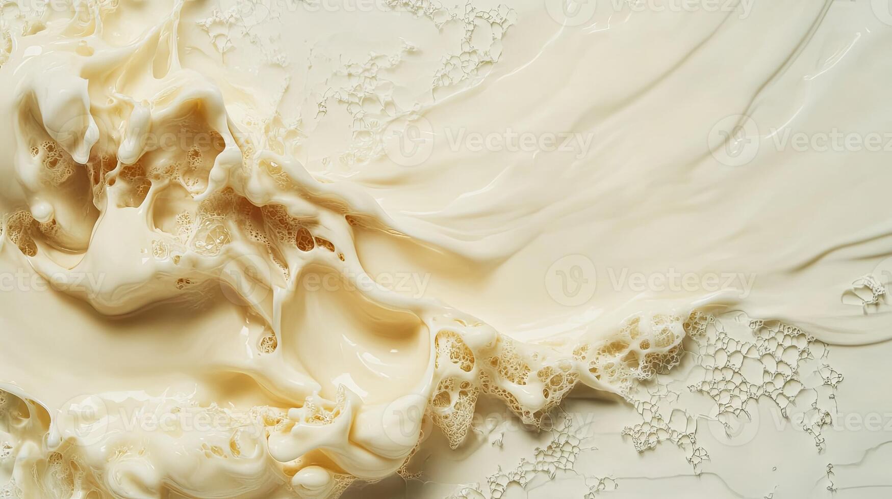 Dynamic Splash of White Liquid on a Pristine Surface photo