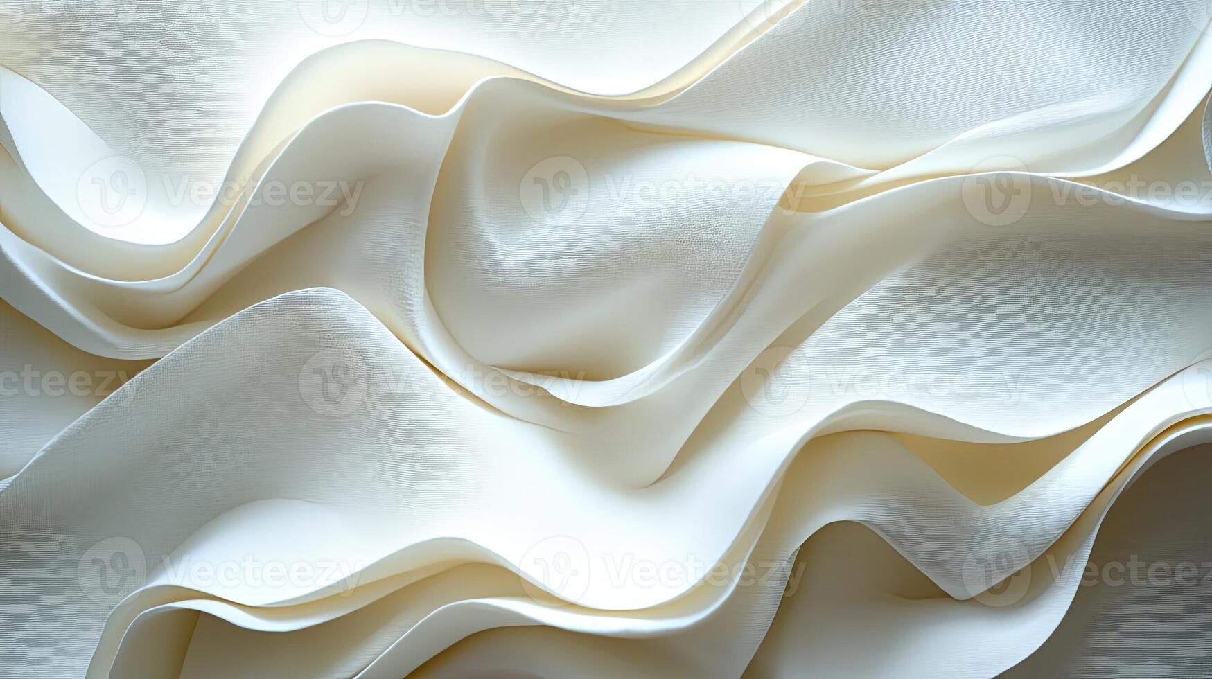 A white fabric with waves and folds photo