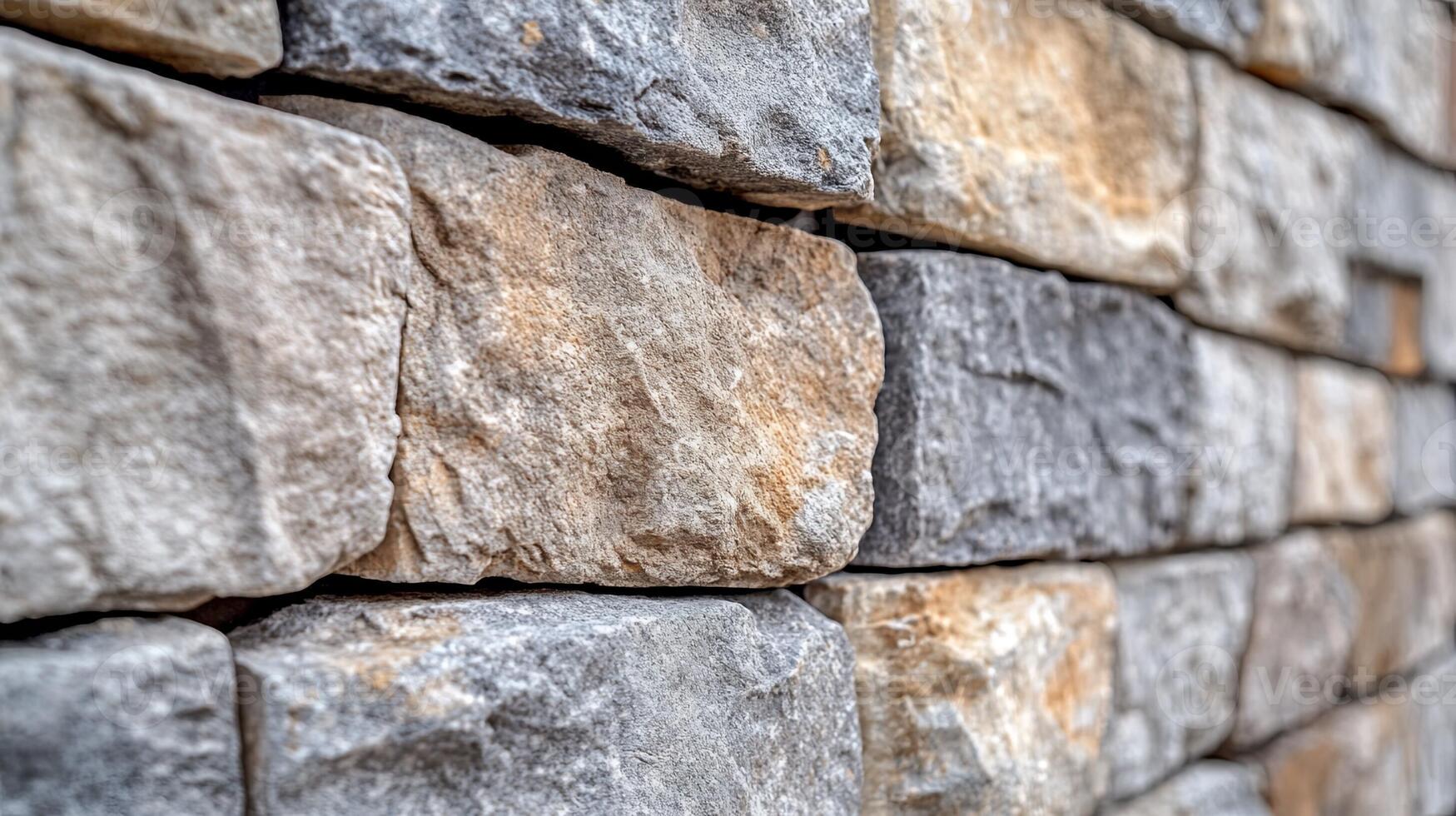 A close up of a stone wall with many different colors photo