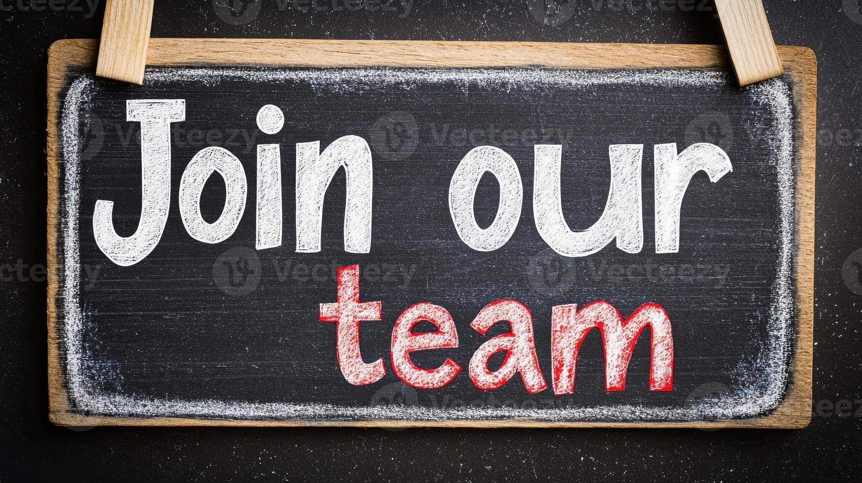 Join Us - Recruitment Concept on Chalkboard photo