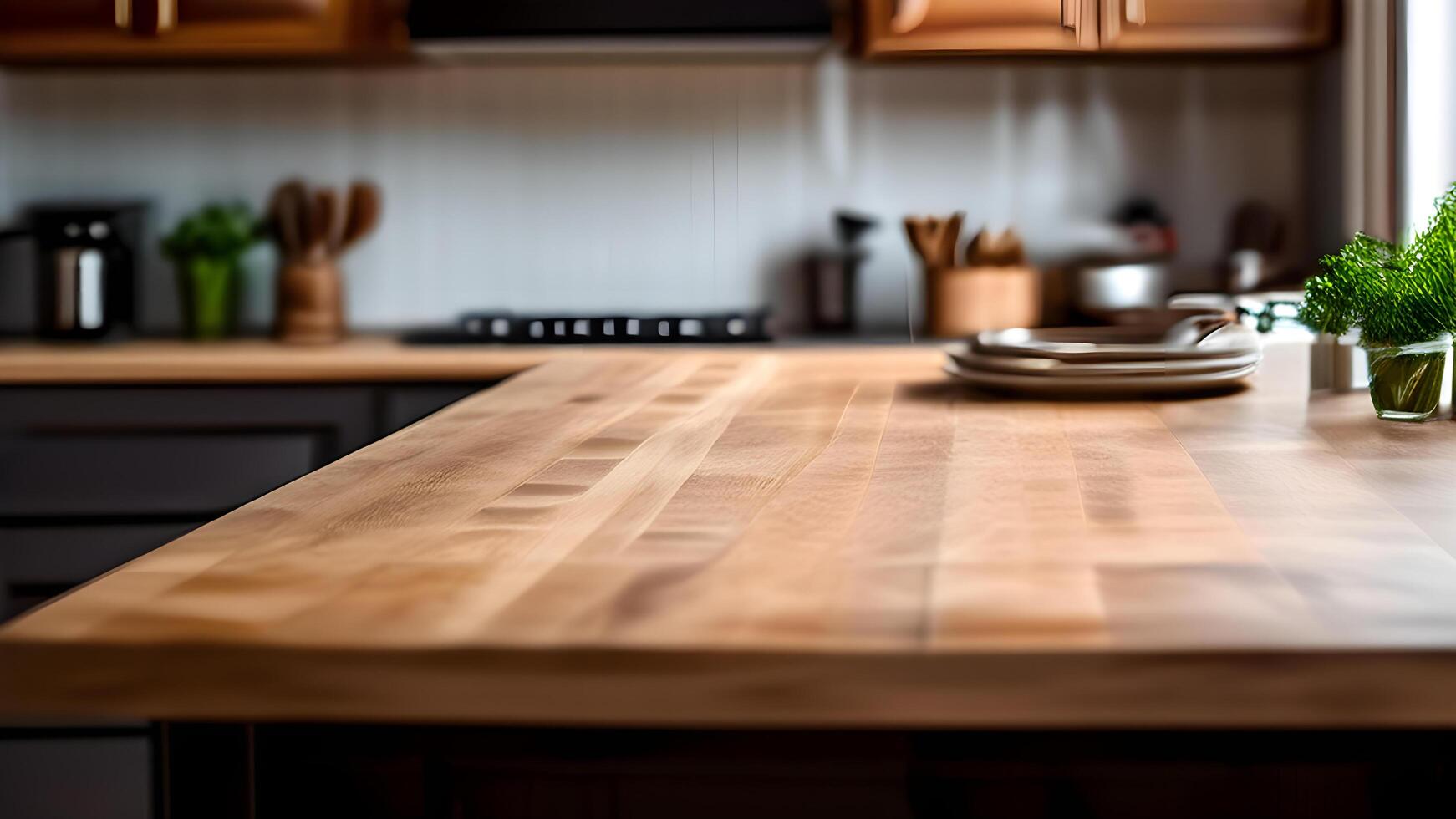 Close-up of Wooden Table with Natural Texture photo