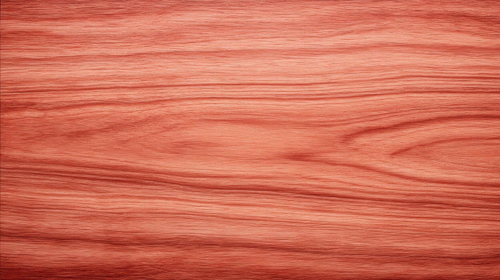 Red wood surface with natural grain pattern showing fine lines and organic texture across smooth horizontal layout. photo