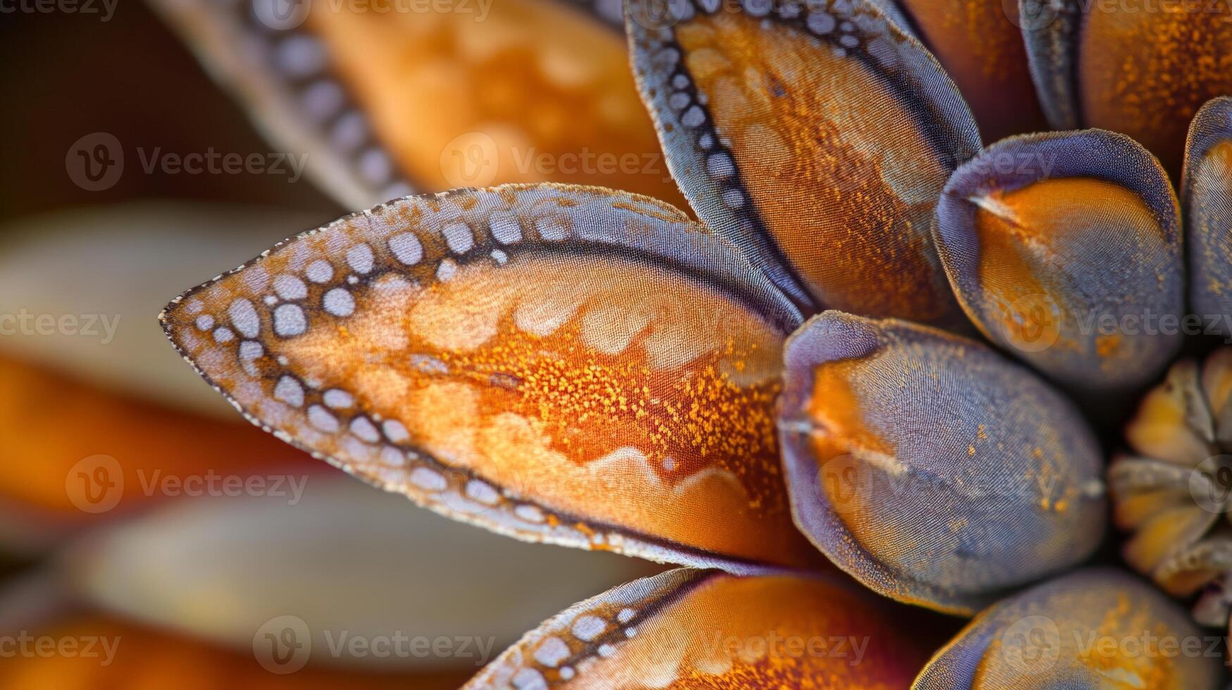 Close-up of vibrant succulent leaves with unique patterns and textures photo