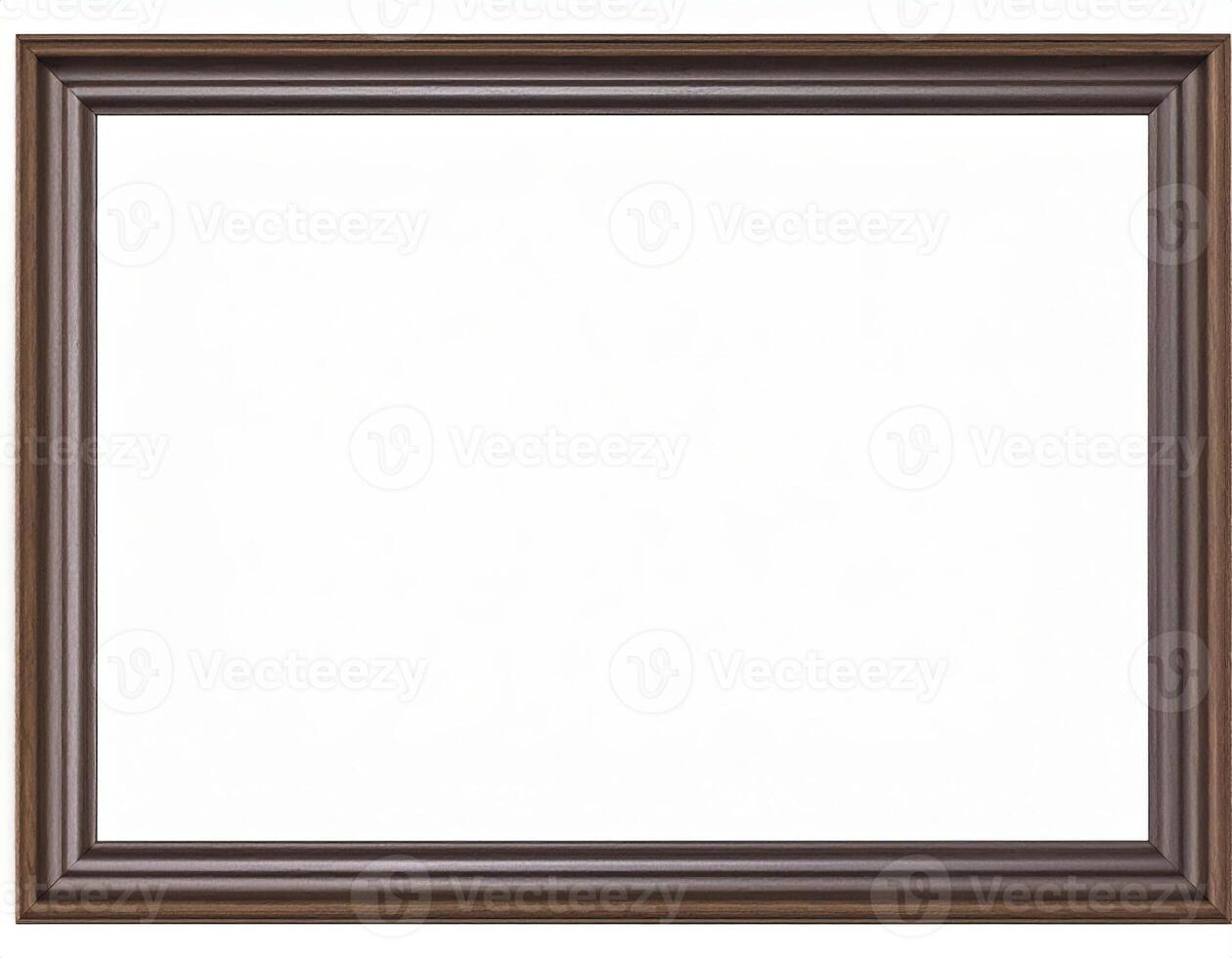 Empty picture frame on white background, mock-up layout photo