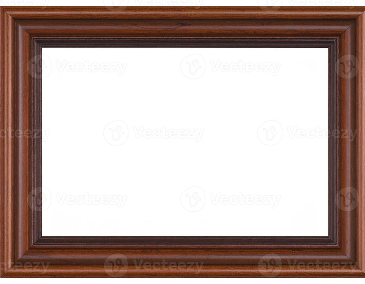 Blank canvas inside picture frame on neutral setting photo