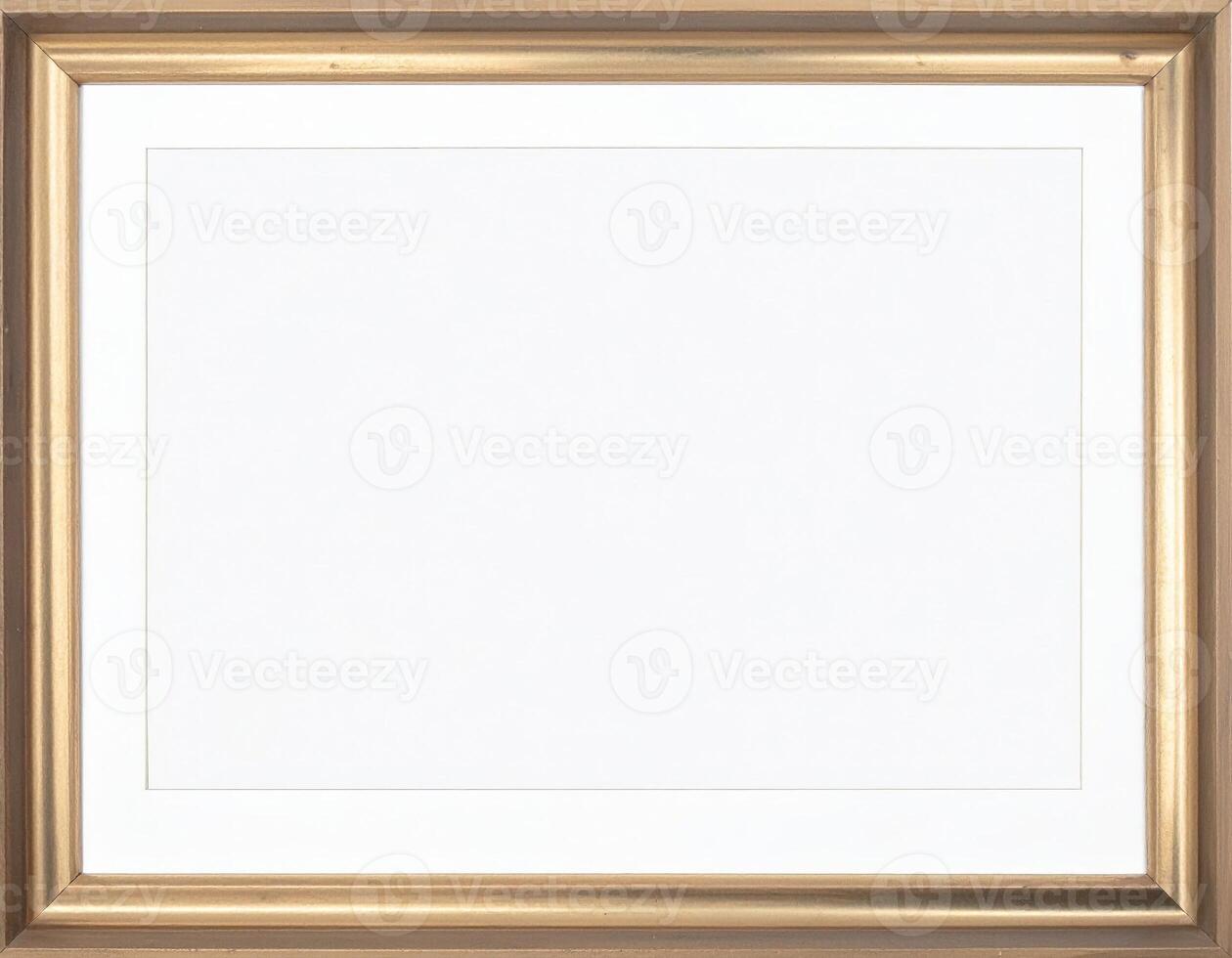 Poster frame with blank insert over plain background photo
