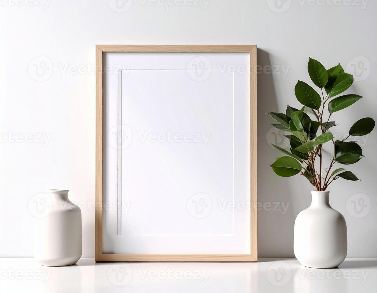 Framing mock-up scene with vacant central area photo