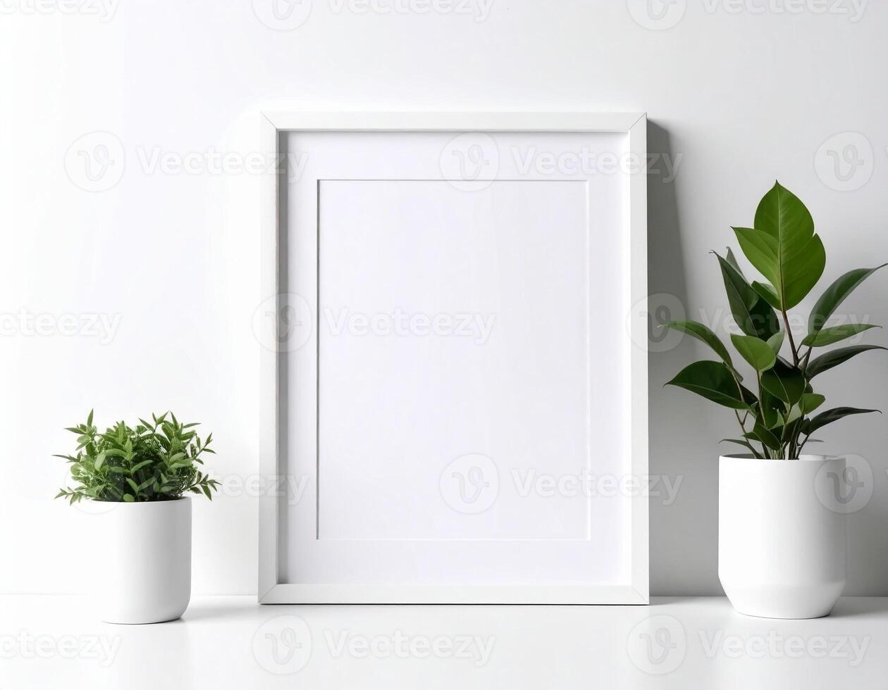 Mock-up of clean frame with central empty space photo