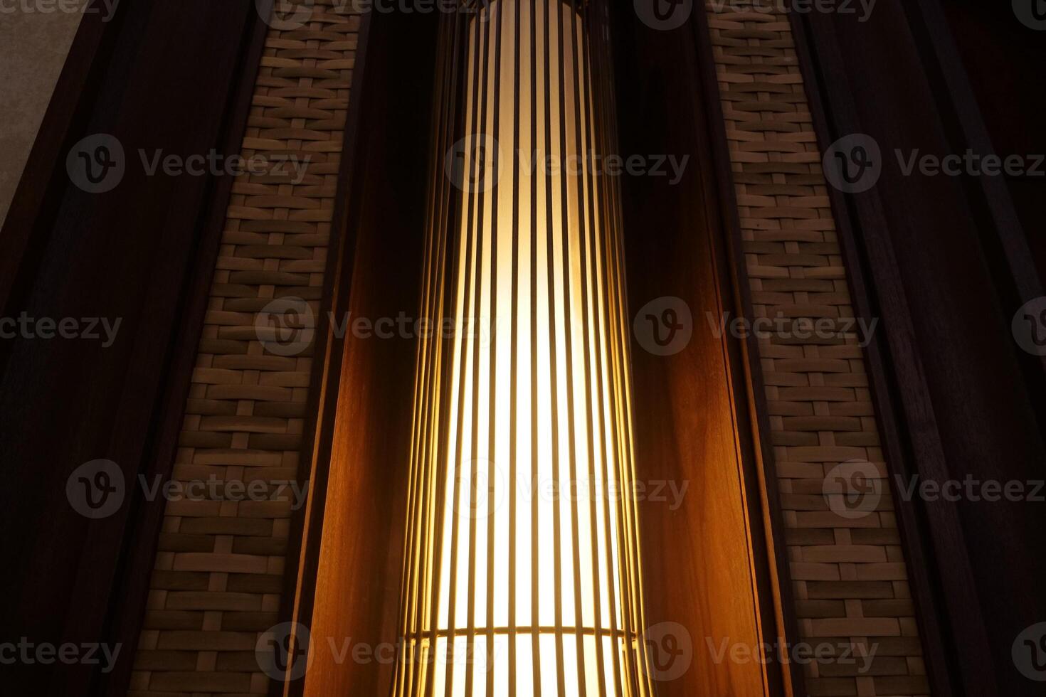 interior wall with aesthetic bright lights photo