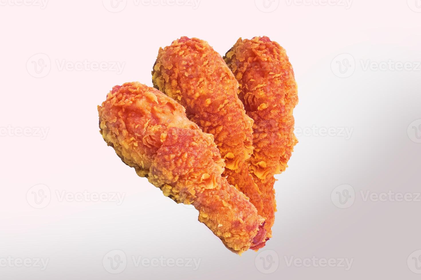 red and hot spicy crispy fried chicken photo