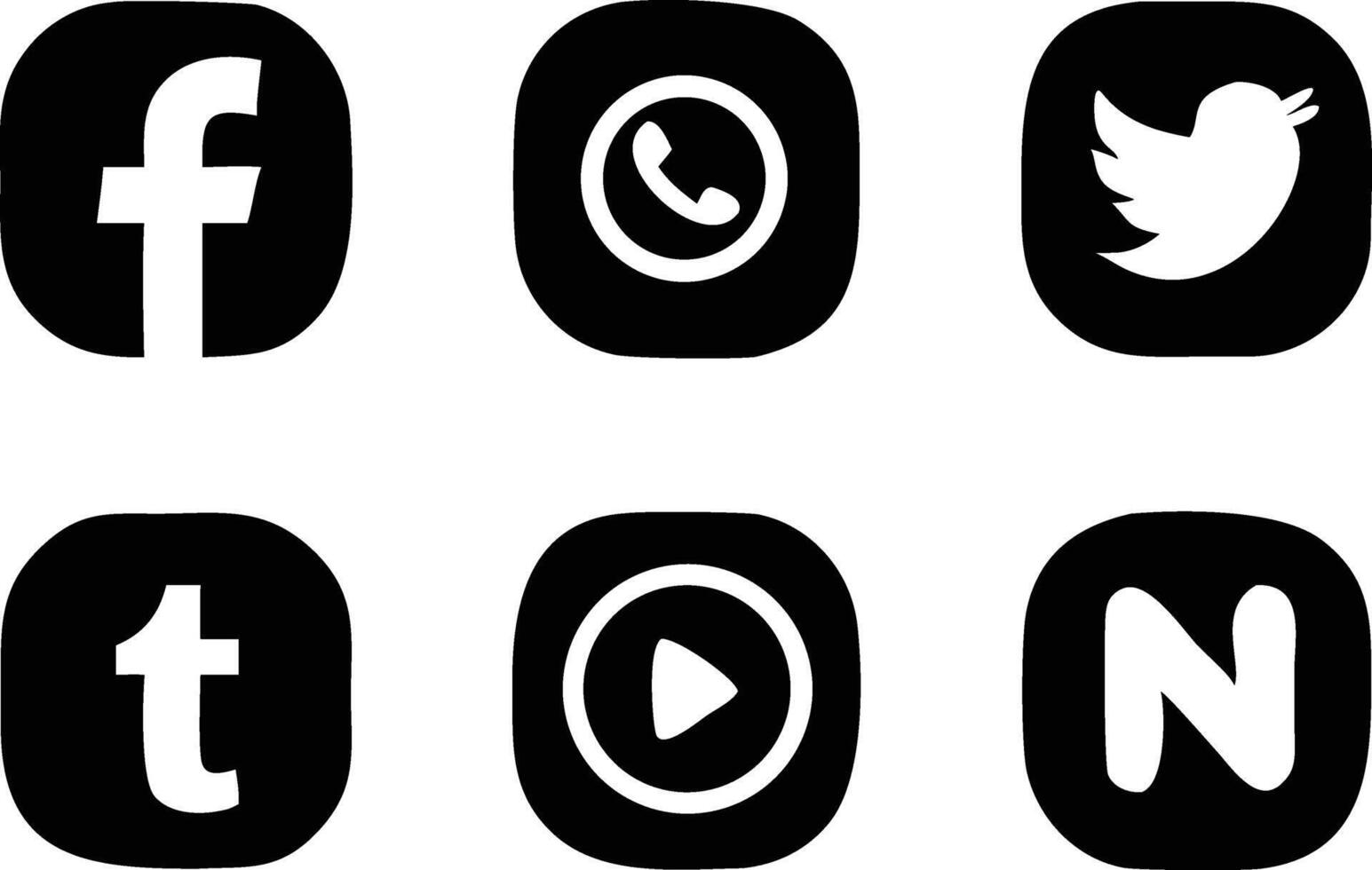 Modern Social Media Icons for Branding vector
