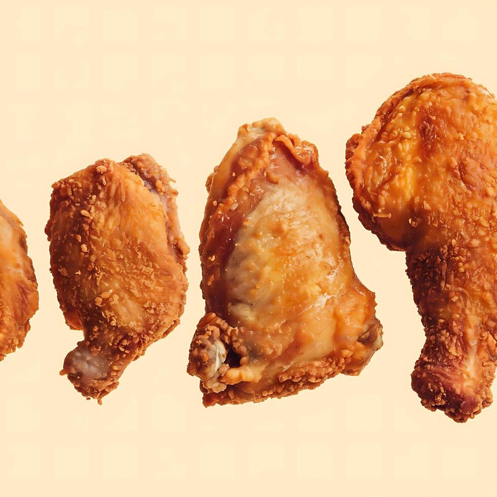 Crispy Fried Chicken Pieces For Restaurant Business Advertisement photo