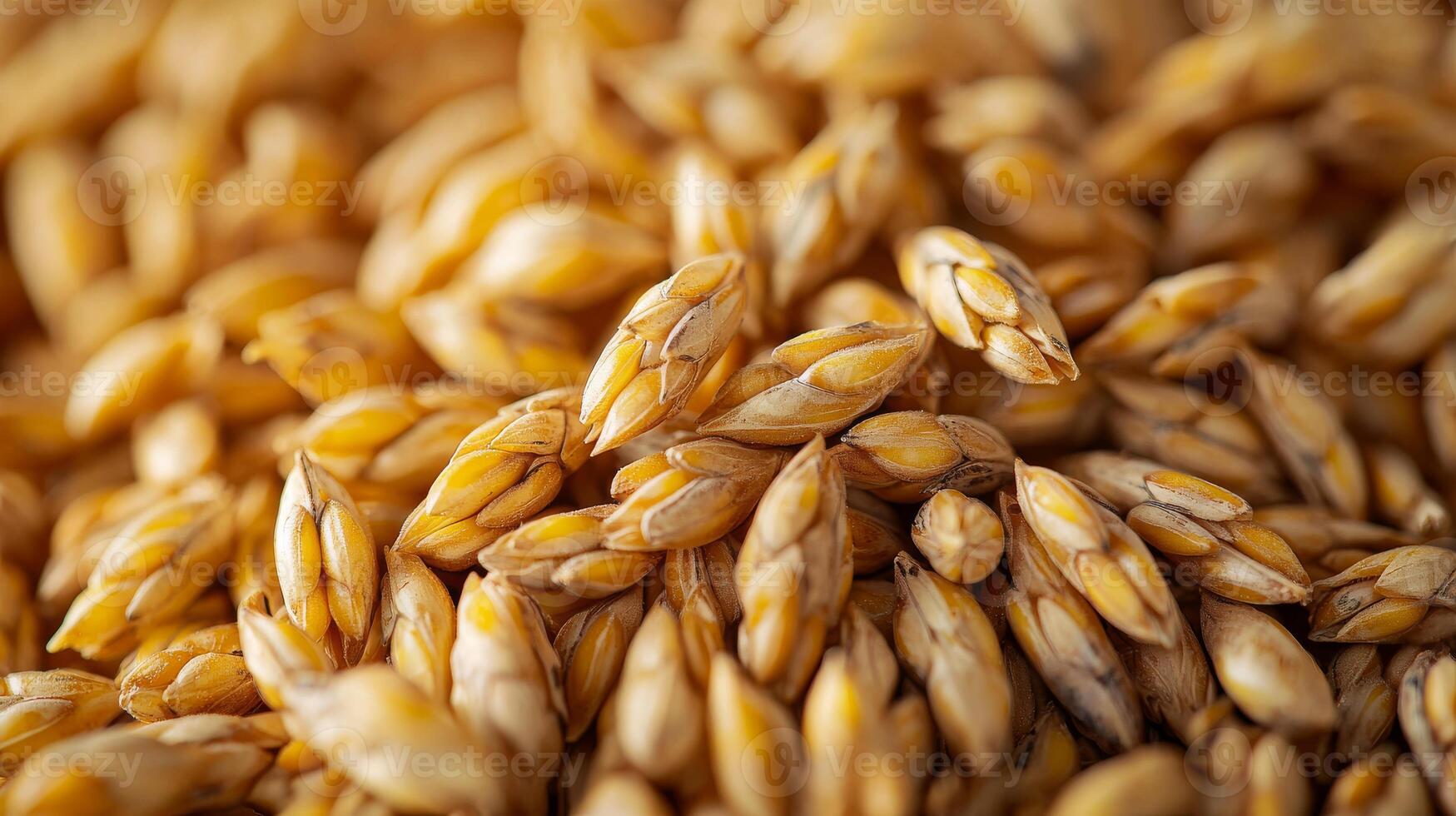 A macro shot of nutritious and raw spelt seeds surface photo
