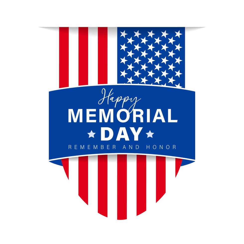Happy Memorial Day banner design vector